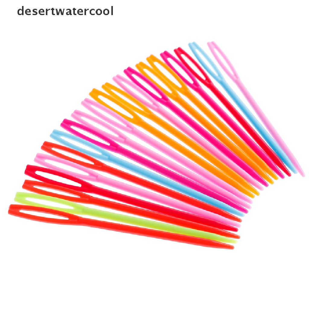Deid 100Pcs 7cm Plastik Knitg s Crochet Hooks Tapestry Benang Wol s DIY 20pcs 7cm Plastik Knitg s Crochet Hooks Tapestry Benang Wol s DIY  Kaitan Kaitan Knitg s Plastik 7cm Tahan Lama