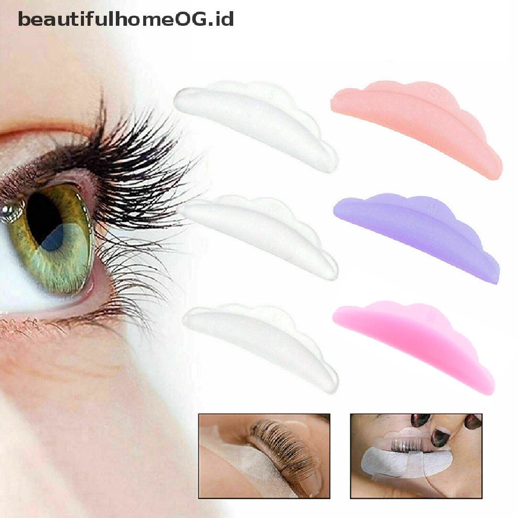 // Lebaran// 5pasang Lash Lift Lifg Curlers Curl Silicone Shields Pads Multicolor Reusable **