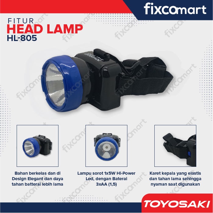 Senter Kepala Head Lamp Toyosaki HL-805