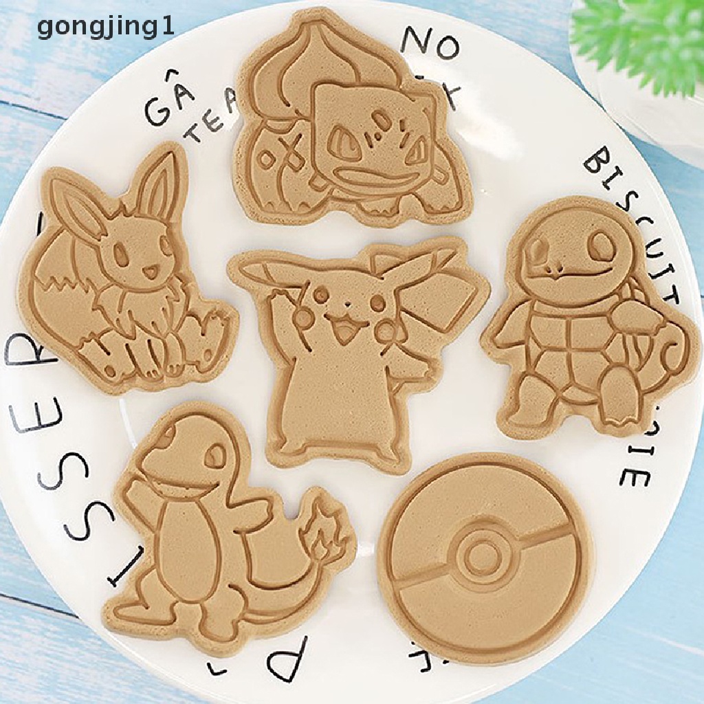 Ggg Cetakan Untuk Baking Pikachi Cookie Cutters Set 3D Elektrik Mouse Cookie Mold Plastik ID