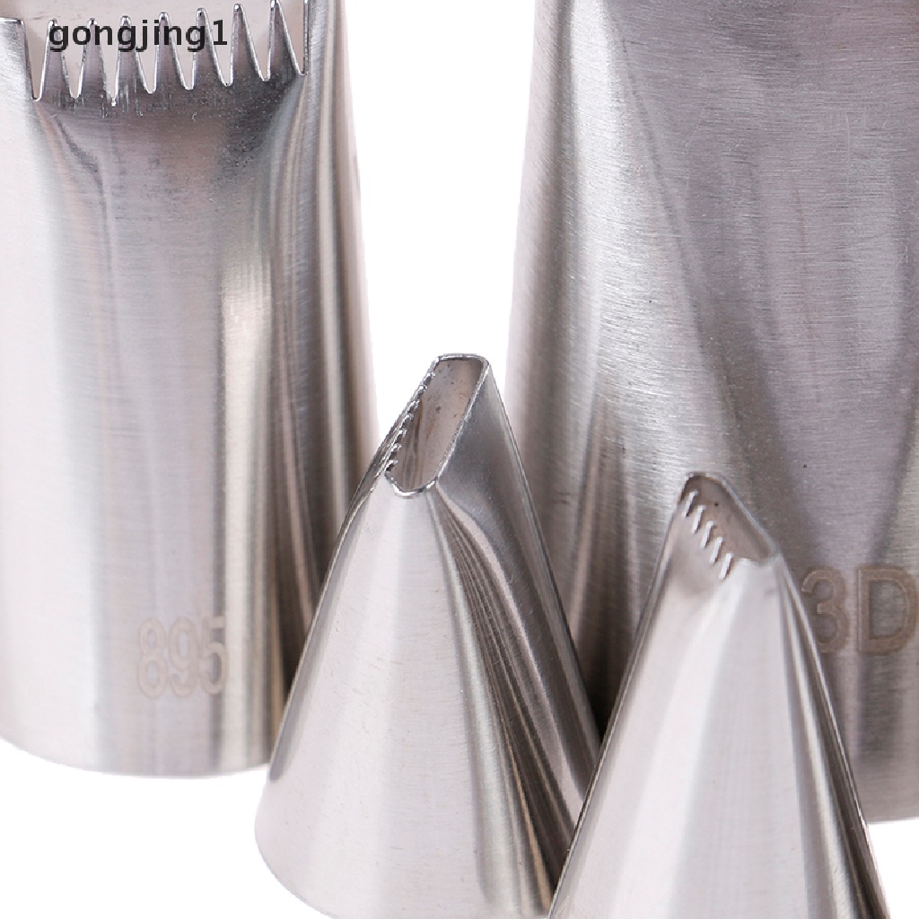 Ggg 5pcs Keranjang Anyam Tips Icing Piping Nozzle Stainless Steel Wrig Tube Nozzle ID