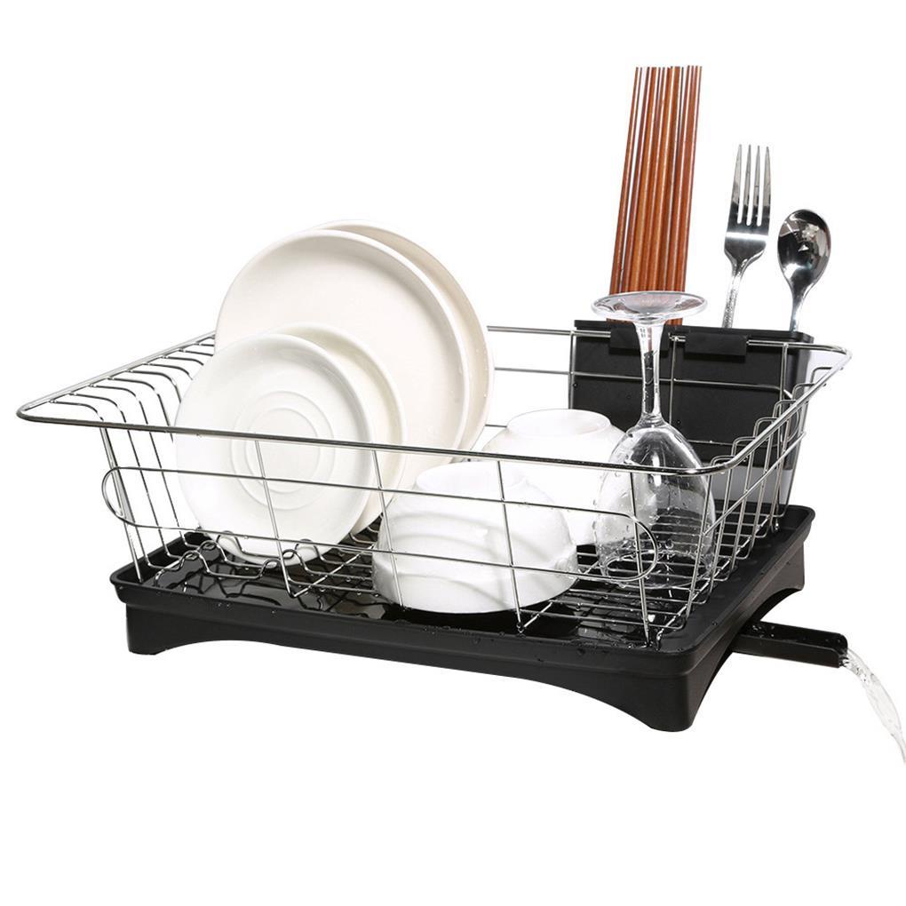 Rak Dapur Stainless Steel Peralatan Makan Mangkuk Piring Rak Penyimpanan Drain Rack Household