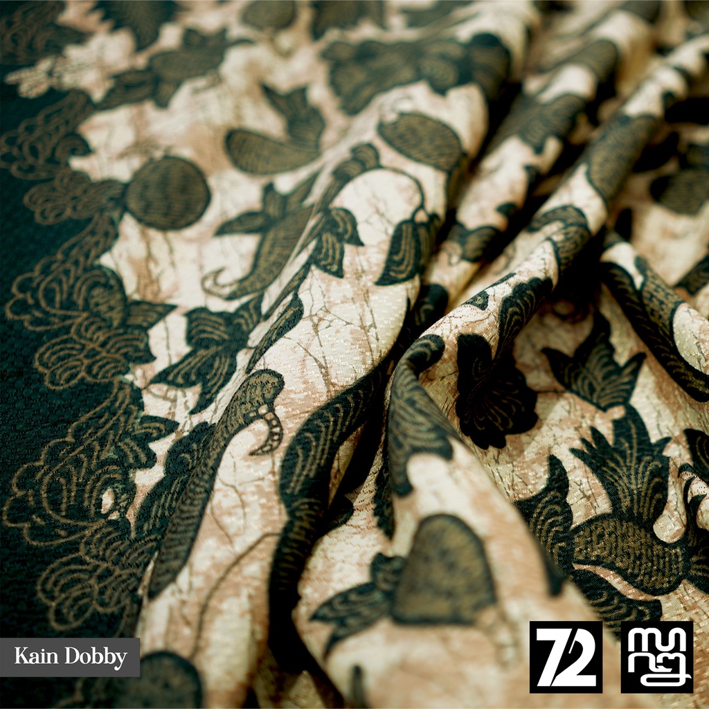 KAIN BATIK PREMIUM Bahan Dobby Motif Godong Tibo Warna Hijau Ijo Tua 723503 Cap 72 Jarik Jarit Samping Kebat Panjang Batik Dobby Modern Premium Bahan Seragam Batik Pernikahan Kantor Keluarga Murah Kamen Jadi Batik Bali Lembaran