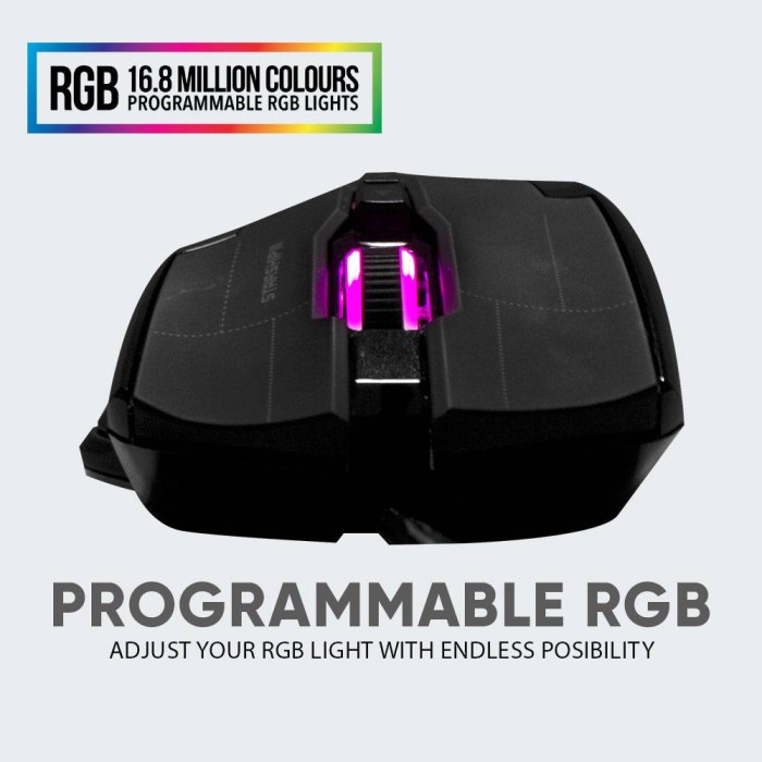 Armaggeddon NRO-5 Starship III RGB 9 Buttons Gaming Mouse RGB 10000CPI