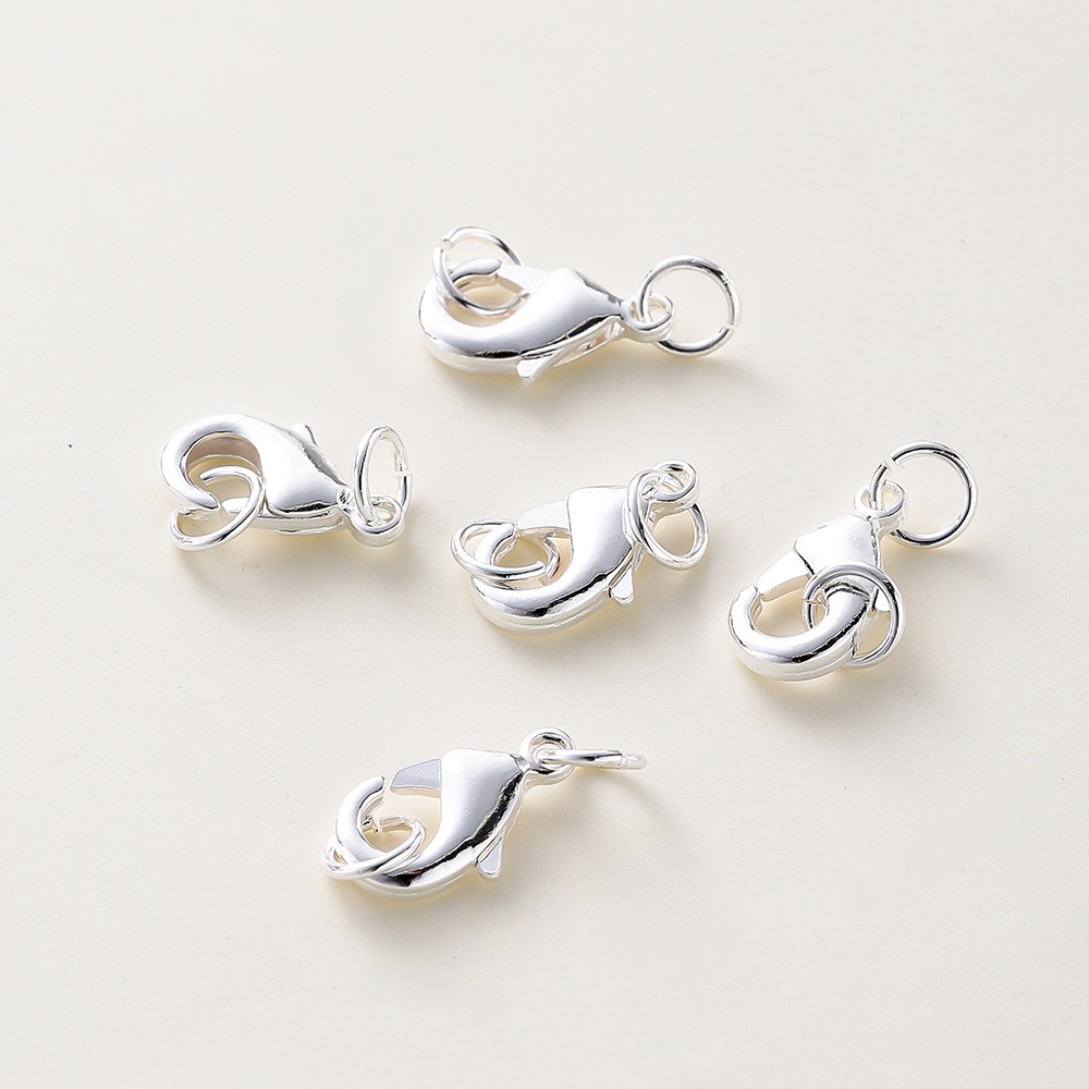 St.kunkka10set 0.5 * 5mm18K Pengawet Warna Emas Asli Lobster Clasp+Cincin Datar Untuk Membuat Kalung Gelang