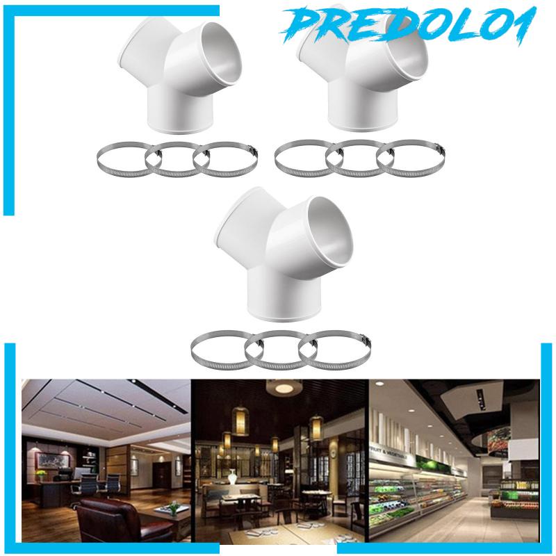 [Predolo1] Adaptor Selang 3arah Bentuk Y Konektor Pipa Bulat Untuk Exhaust Fan Dapur