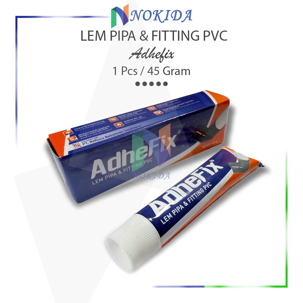 

Nokida Lem Pipa PVC Adhefix [45 Gram] / Perekat Paralon Tube Odol / Pipe Glue Tahan Air Dan Panas 45 Gram / Lem Pipa Air Super kuat