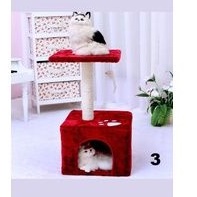 rumah kucing 1 tiang cat tree house pet minimalis