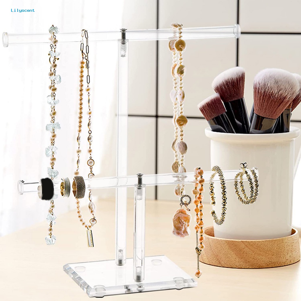 Lilyscent Acrylic Jewelry Organizer Rak Perlengkapan Toko Perhiasan Kalung Bangle Cincin Show Holder Dilepas