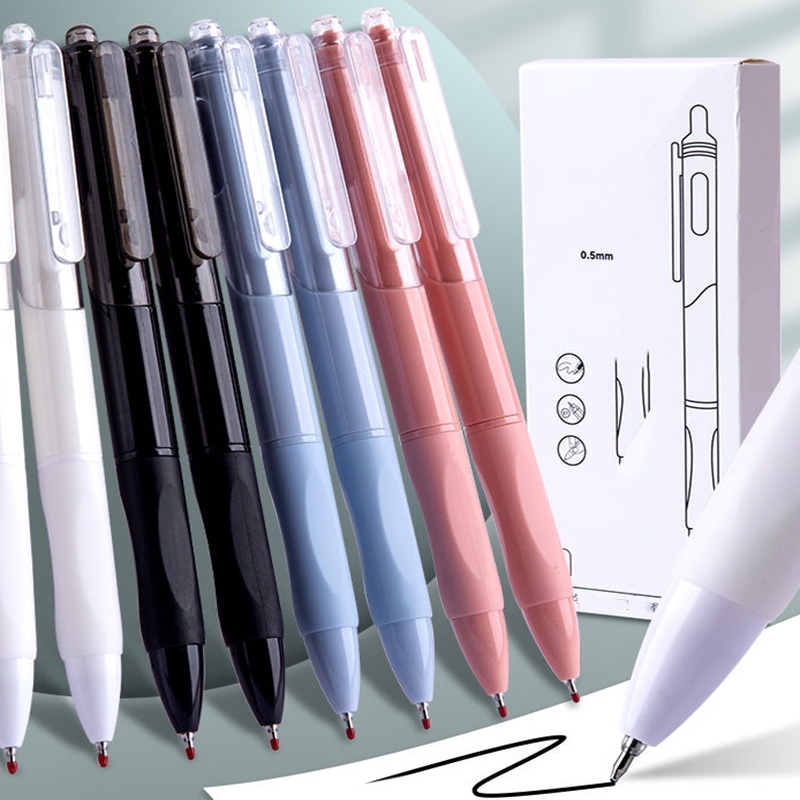 Morandi High Beauty ST Kepala Sikat Pen Tanya 0.5mm Hitam Refill Tergantikan Pena Netral Pena Tanda Tangan Kantor Bisnis Umum