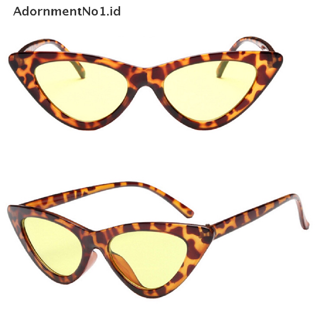 [AdornmentNo1] Retro Mata Kucing Dewasa Kacamata Segitiga Vintage Lucu Sexy Wanita Sunglasses [ID]