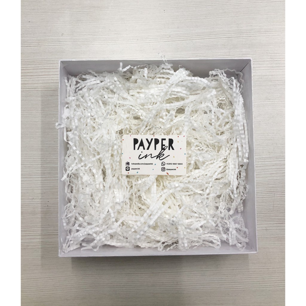 

Goshimastore - 150gr shredded paper crinkle cut FOOD GRADE white putih /kertas potong