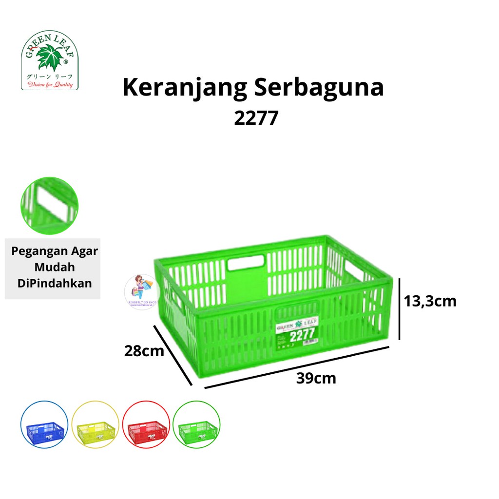 Keranjang Industri Container Box Serbaguna 2277 Green Leaf