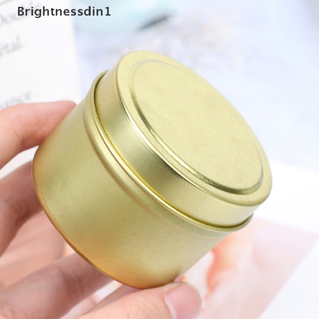 [Brightnessdin1] Toples Bulat DIY 4Oz Aluminium Tins Dengan Tutup Wadah Sample Kosmetik Storage Organizer Butik