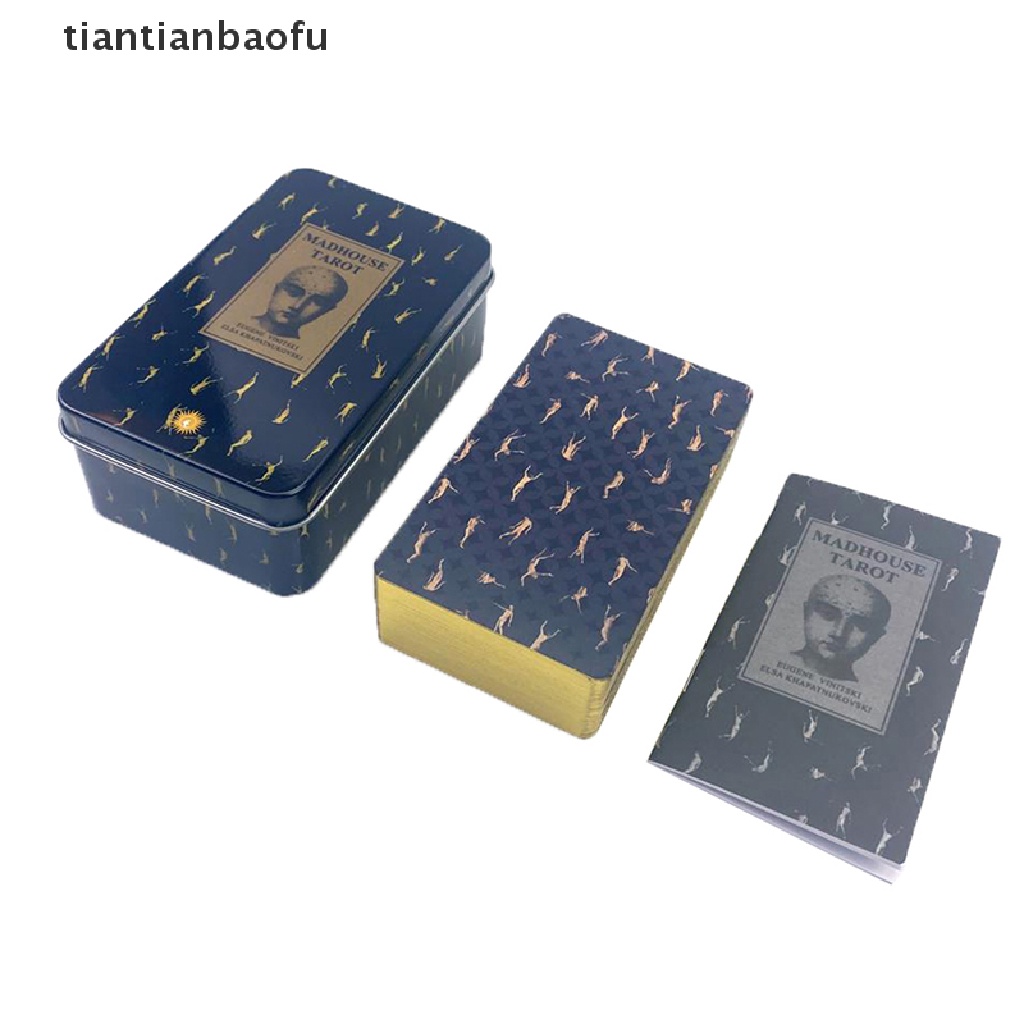 [tiantianbaofu] Besi Kotak Buatan Rumah Tarot Ramalan Dek Permainan Pesta Keluarga w/Manual Butik