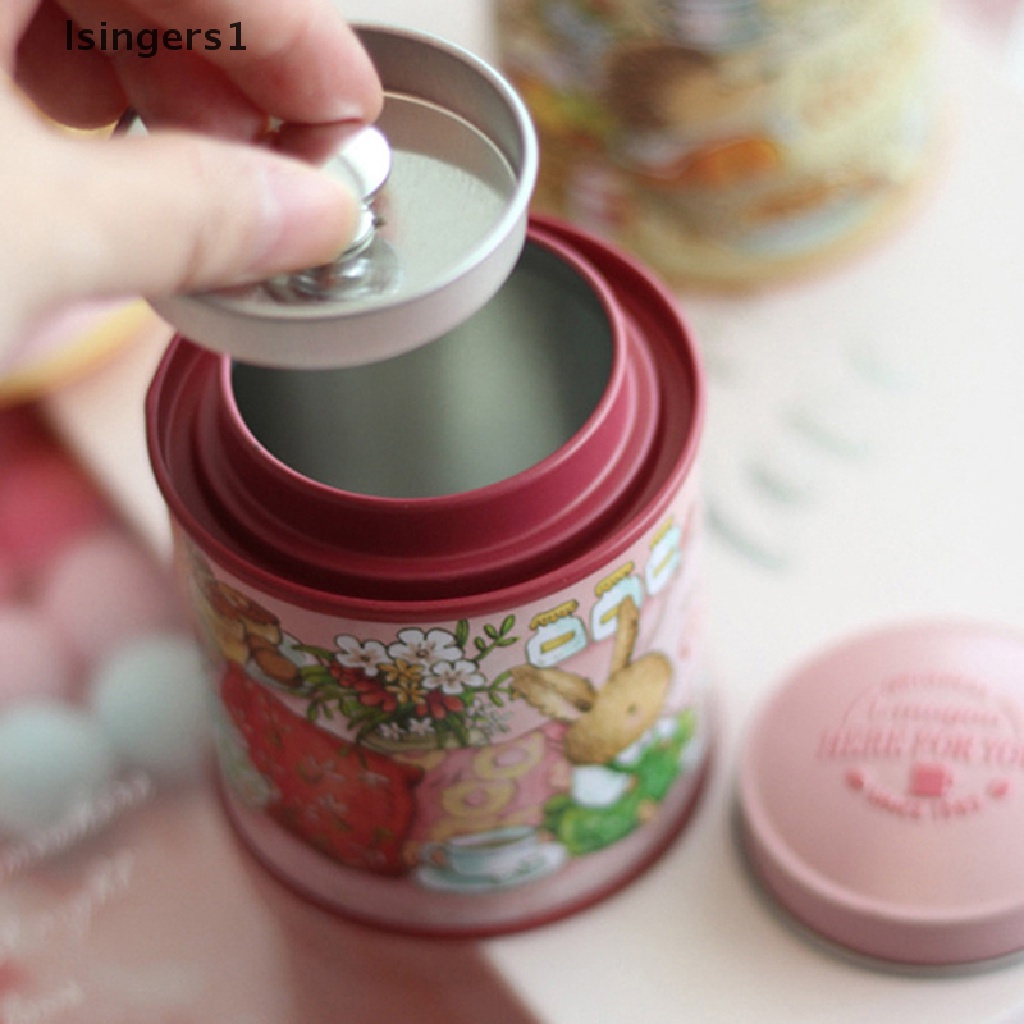 [lsingers1] Mini Floral Iron Tin Case Sealed Berbunga Kotak Penyimpanan Teh Candy Boxes Butik