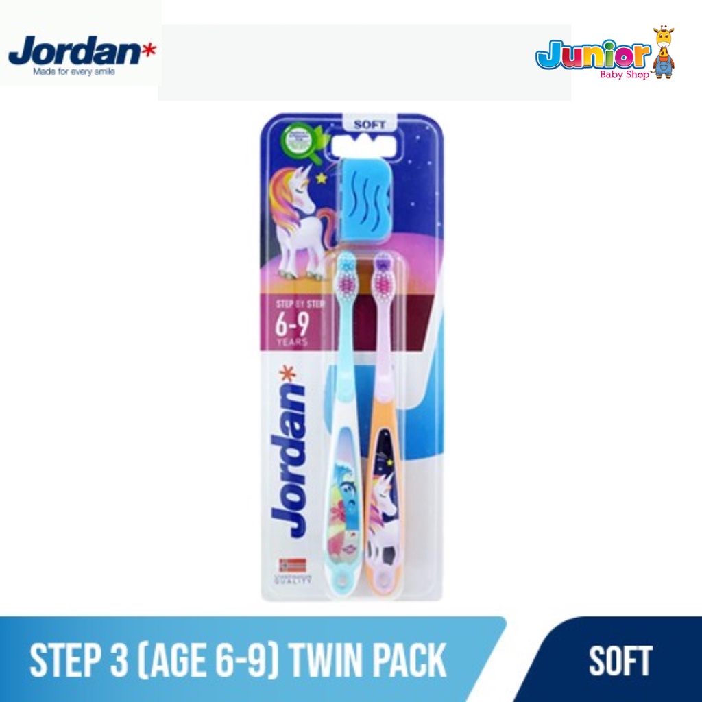 Jordan Orcal Care Kids Step 3 Twin Soft - Sikat Gigi
