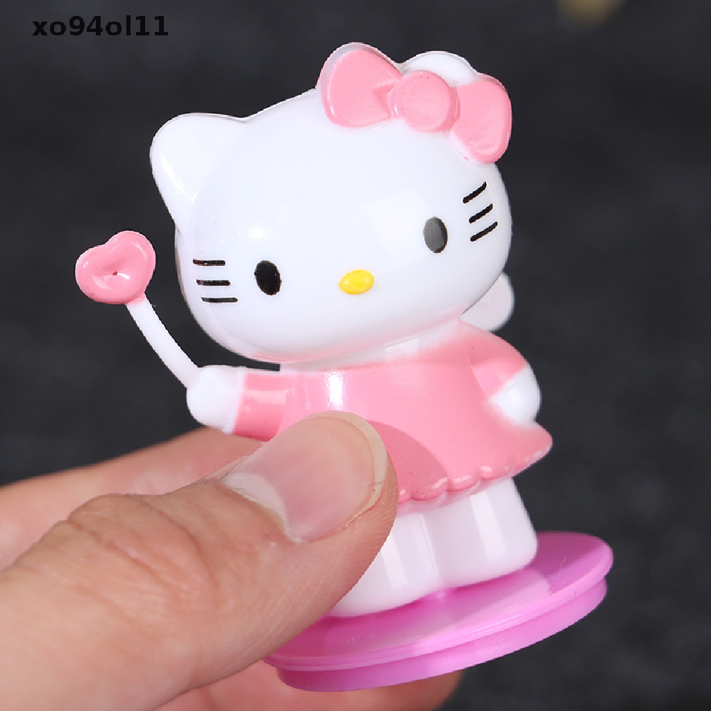 Xo 8pcs/set Hellokitty Buatan Tangan model Boneka Kitty Kucing Mainan Hiasan Dekorasi Kue OL