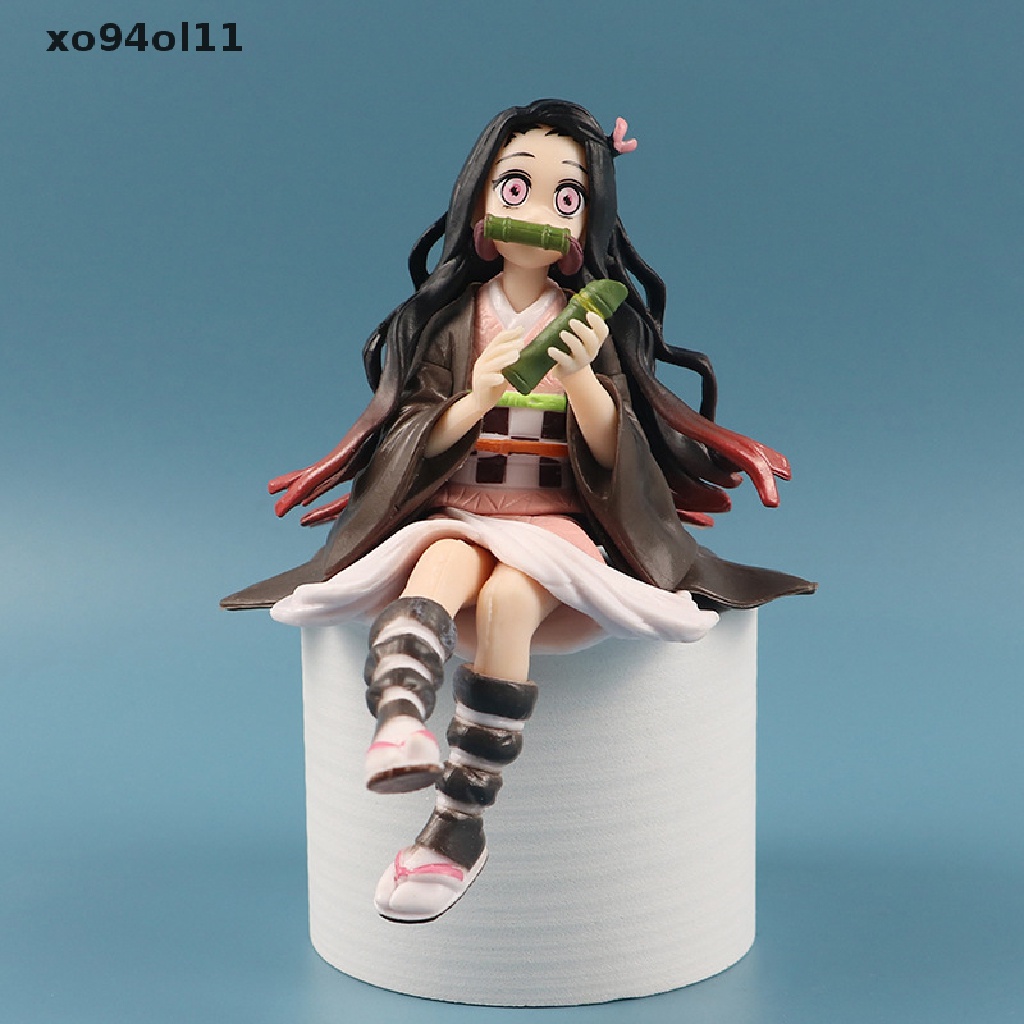 Xo Anime Demon Slayer Figure Nezuko Duduk Kneeling Pose Model Boneka PVC Model Mainan OL