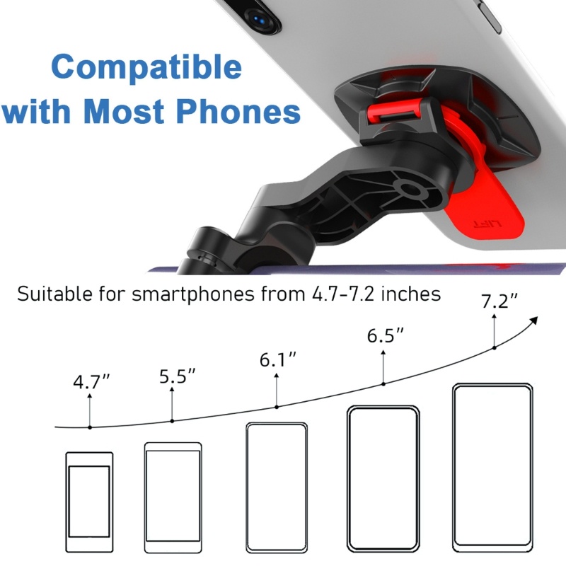 Cre Stang Motor Phone Stand Bracket Base Dudukan Hp Shockproof Anti Geser Skuter Adjustable Phone Hold