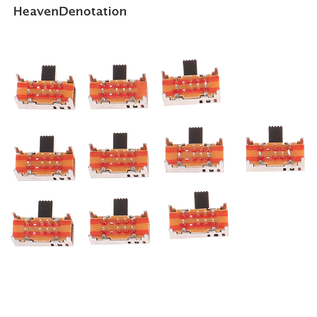 [HeavenDenotation] 10pcs Saklar Toggle sk23d05g6 Baris Ganda 3-gear 8-pin Saklar sliding horizontal HDV