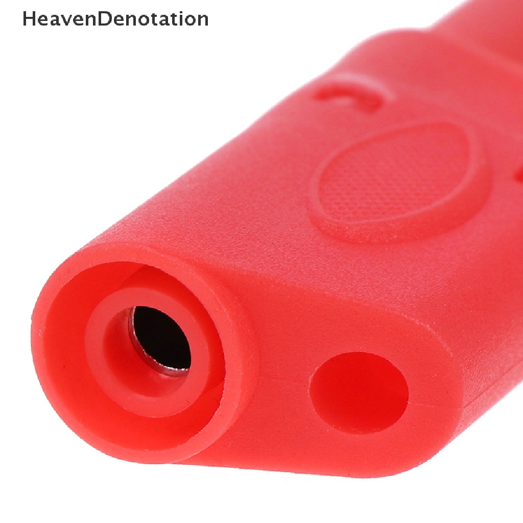 [HeavenDenotation] 10pcs safety 4mm male stackable banana plug connector Terbungkus Full insulated HDV