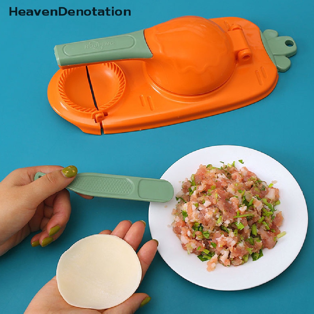 [HeavenDenotation] 2in1 Dumpling Maker DIY Wrapper Presser Manual Mesin Molder Hemat Tenaga Kerja Dapur Rumah Tangga Pembungkus Pangsit Menekan Gadget HDV