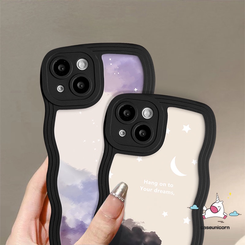 Casing Redmi 12C 10A 9T A1 9A 10 9 10C A1+9C NFC POCO X3 NFC Pro M3 Redmi Note 11s 11 10s 9s 8 9 10 Pro Max Mi 11T Pro Couple Soft Fantasy Langit Berbintang Bulan Tpu Casing Belakang