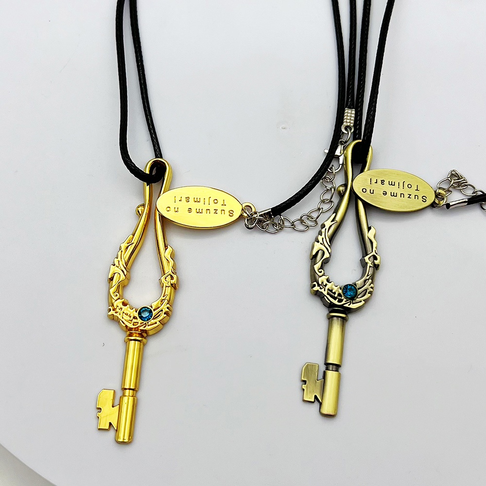 Suzume No Tojimari Kunci Liontin Kalung Anime Cosplay Perhiasan Aksesoris Hadiah