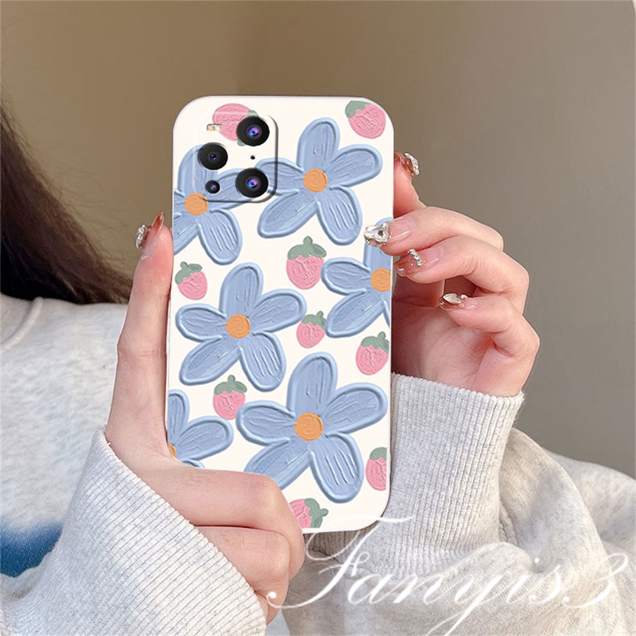 Redmi 12C A1 Plus Note 11 Pro+ 11 11s 10 10s 9 9s 8Pro 10A 10C 10 9C 9A 9T Xiaomi 11Lite 11TPro Poco X3Pro X3NFC Lukisan Cat Minyak Flowers Phone Case Silicon Soft Cover Pelindung