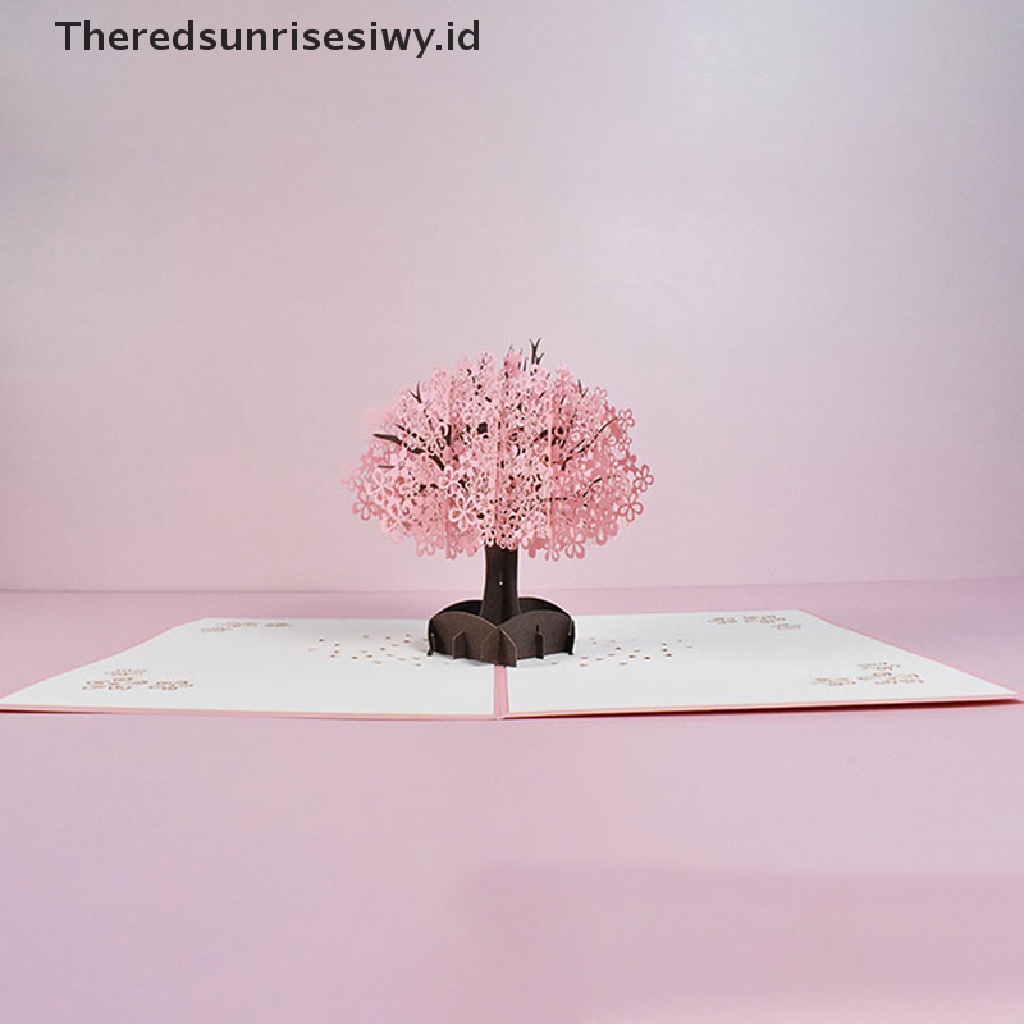 # Kado Mom &amp; PAPA DIY # Popup cherry blossom 3D Greeg Card Ulang Tahun Mother's Day Wedding Anniversary~