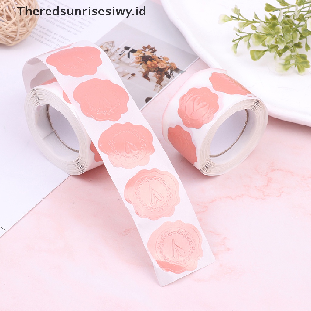 # Kado Mom &amp; PAPA DIY # 300lembar/roll Kreatif Hati 3D Imitasi Wax Seal DIY Stiker Album Stick~