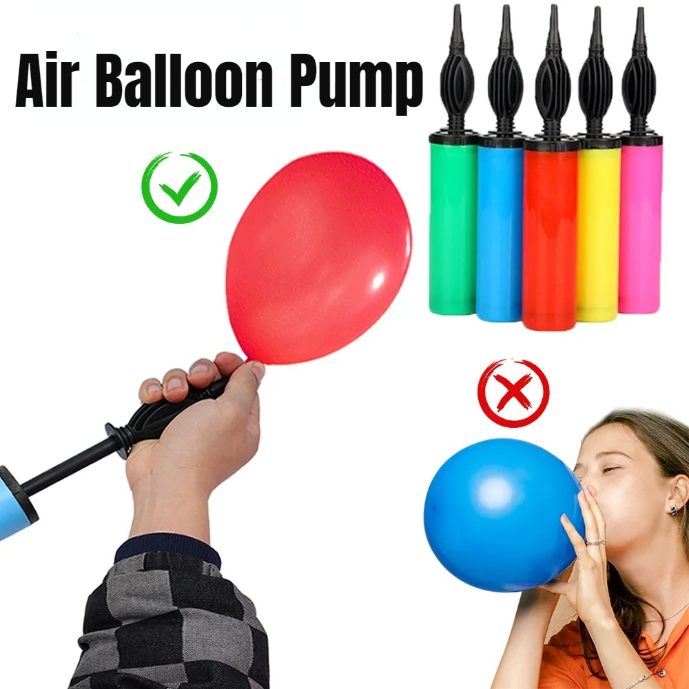 [Unggulan] Pompa Angin Dorong Tangan Balon Pesta Ulang Tahun Pernikahan Alat Tiup Balon Foil Balon Latex Aksesoris Portable Plastik Air Inflator Mini Balloon Pump