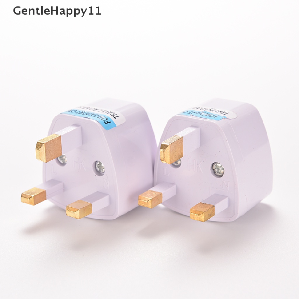 Gentlehappy 1pc Universal AU EU Ke UK Colokan Listrik AC Travel Wall Adapter Converter Putih GB id