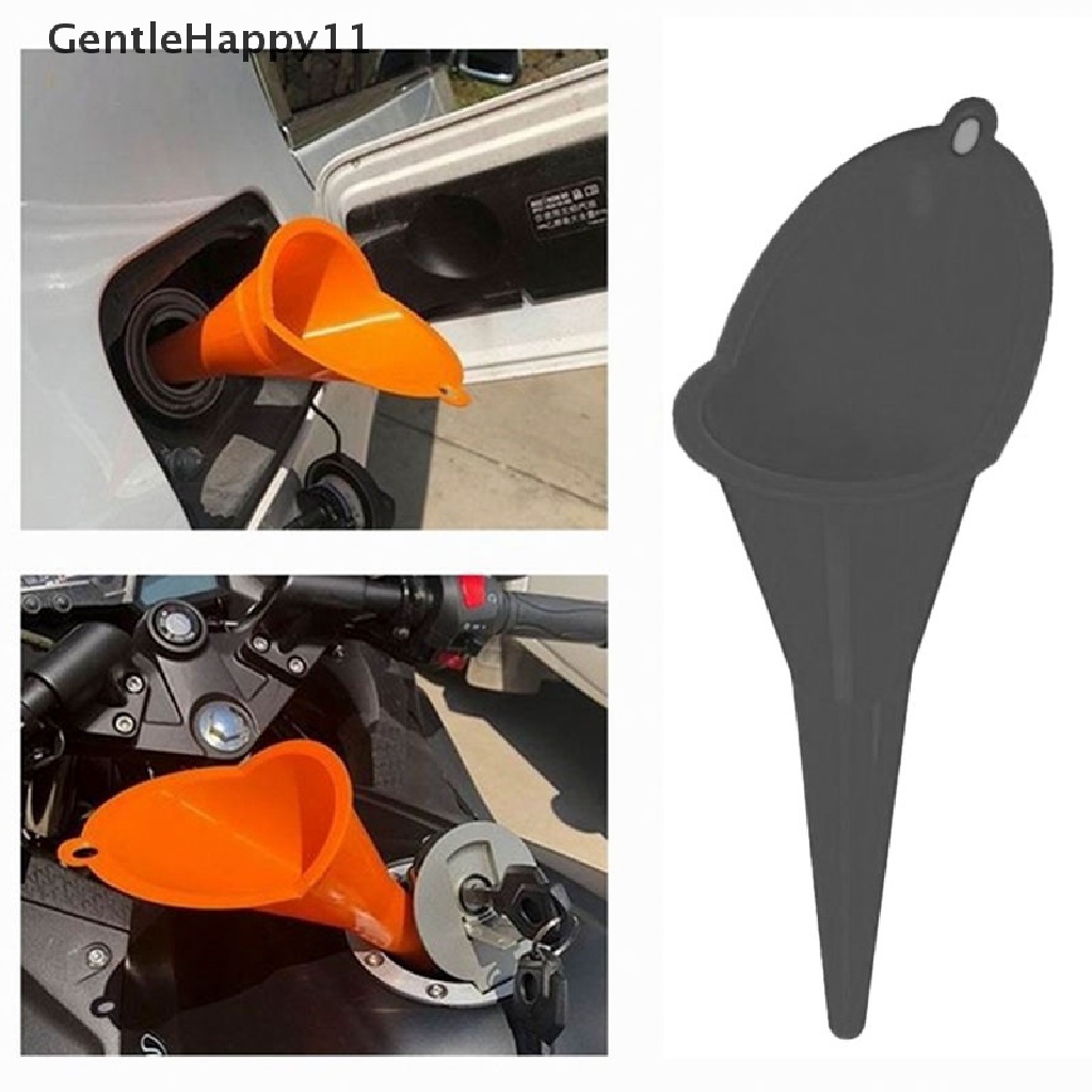 Gentlehappy Corong Mulut Panjang Sepeda Motor Plastik Minyak Pengisian Bahan Bakar Cairan Spout Solar id