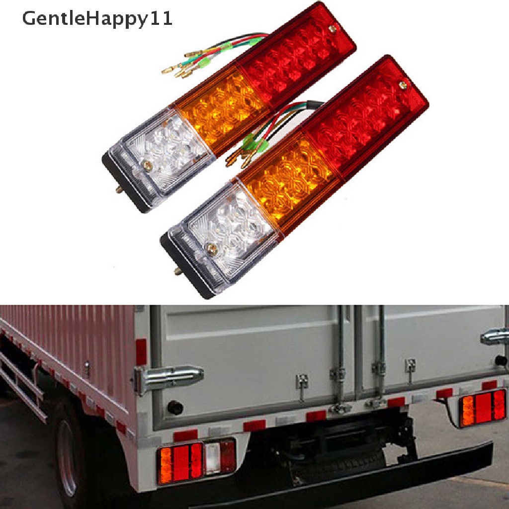 Gentlehappy 20lampu LED Tail Mobil Truk Trailer Stop Rear Lampu Indikator Putar Mundur  Id