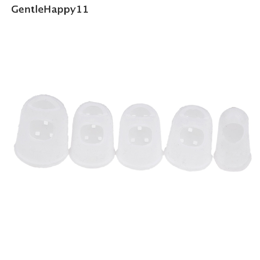 Gentlehappy 5pcs Silikon Finger Cot Untuk Bermain Gitar Protect Finger Cegah Press Pain id