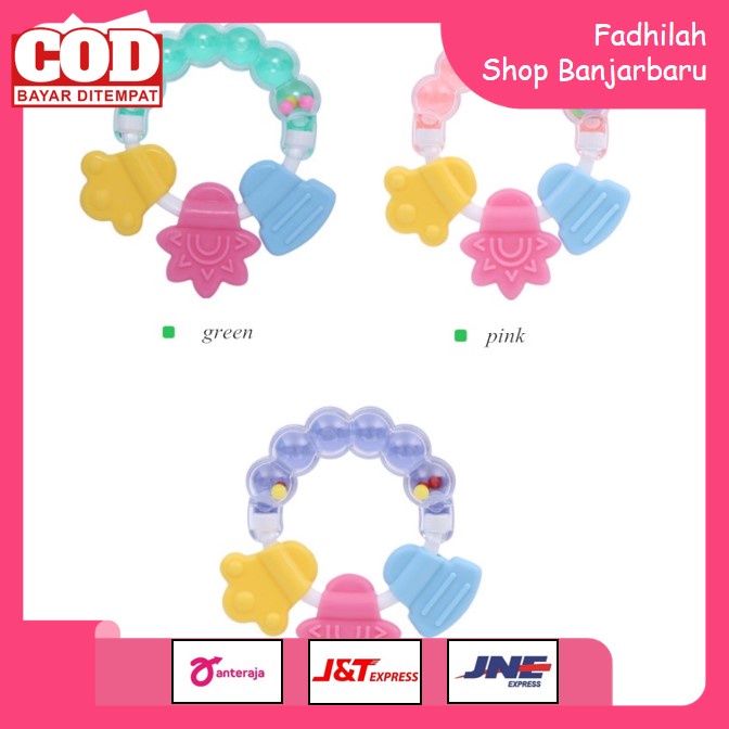 TEETHER BAYI MAINAN GIGITAN RATTLE GENGGAM BAYI | FADHILAH SHOP BJB