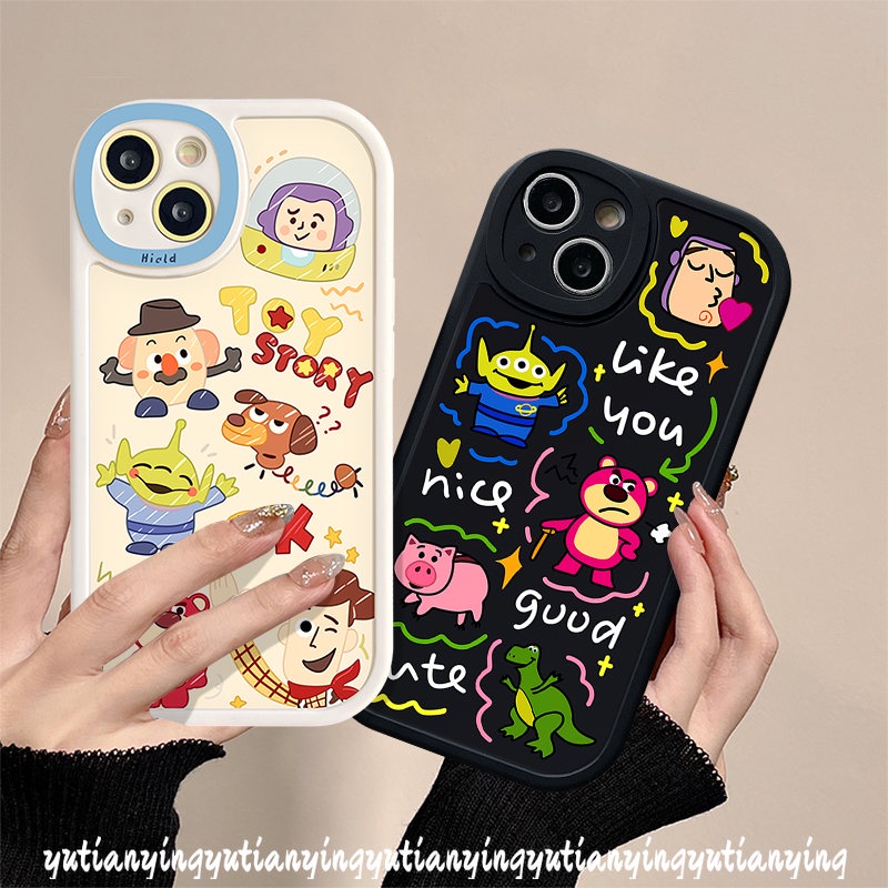 Cute Strawberry Bear Cartoon Toy Story Casing Infinix Hot 11s 10s 10 Lite 10T 11 Infinix Note 8 Hot 10T 10s 9 10 Play 11s 11 Smart 5 6 Tpu Lotso Pig Soft Phone Cover