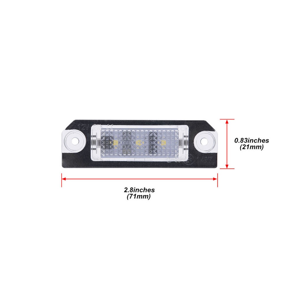 2pcs Lampu Plat Nomor Plat LED Putih Kecerahan Tinggi Untuk VW Golf4 Golf5 Lupo Polo Passat