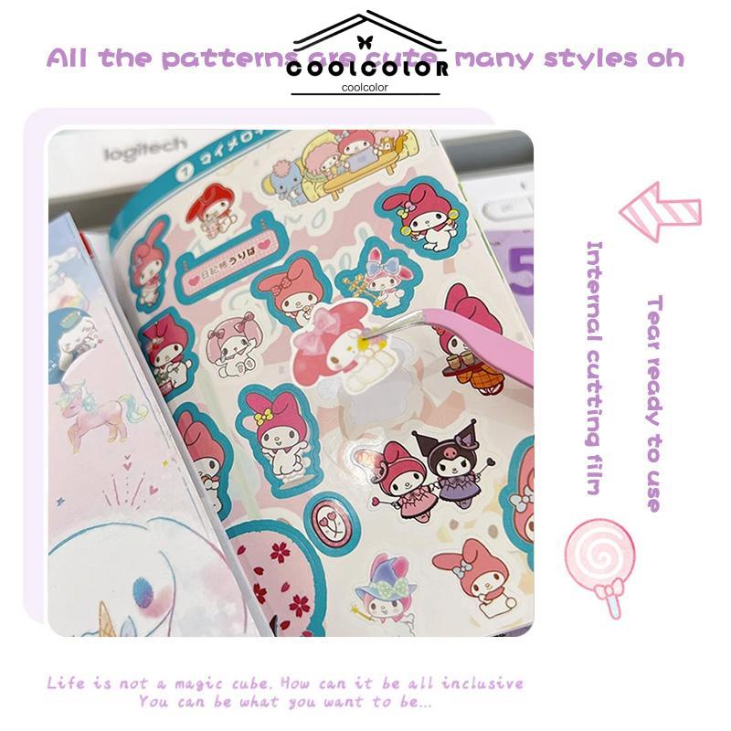 COD❤️450pcs Stiker Kuromi Waterproof Kartun ekorasi DIY Sanrio MELODY CINNAMOROLL Purin- cl