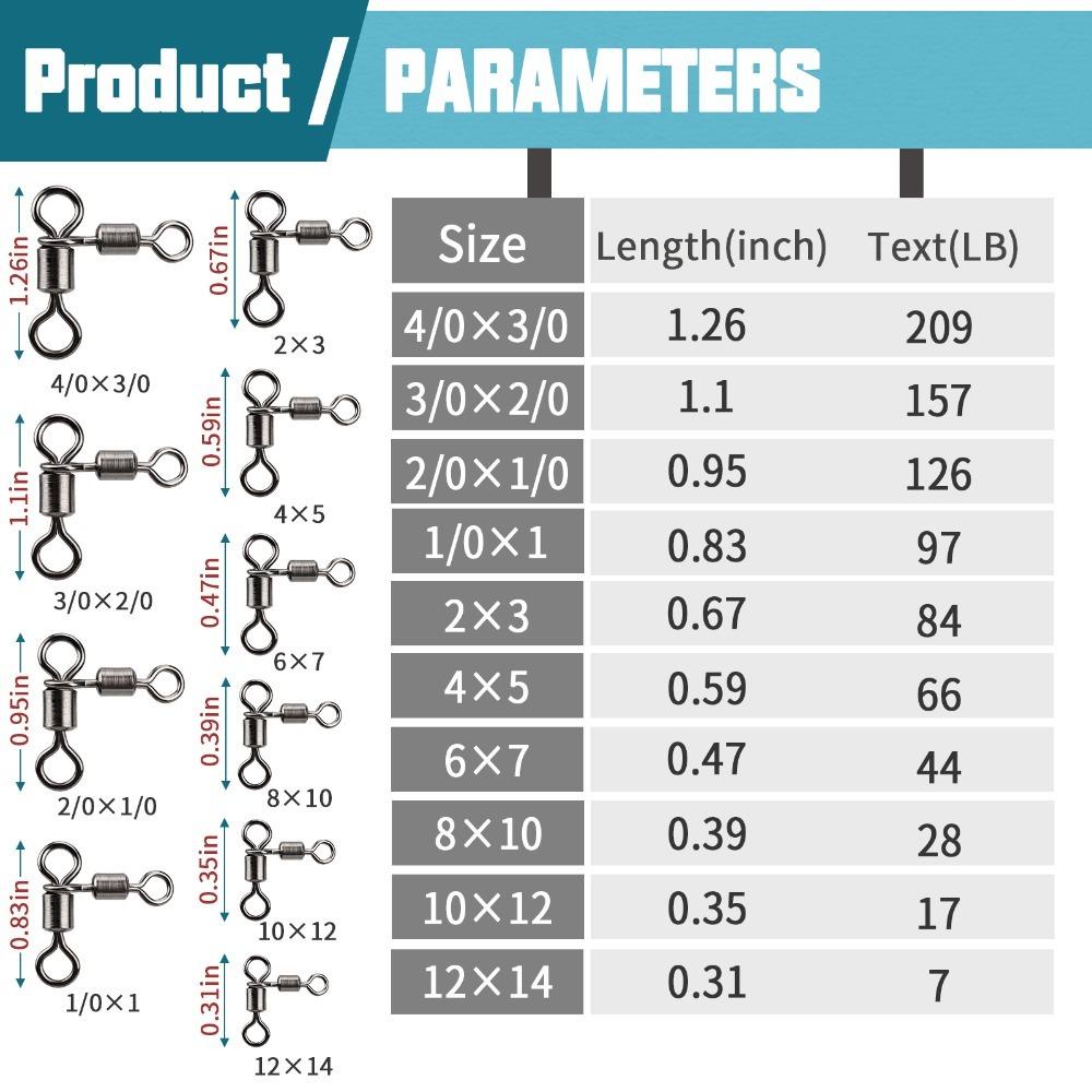 Lanfy Segitiga Bersama 50 Pcs/10 Pcs Troli Air Asin Memancing Crossline Bearing Swivel Hook Konektor Fishing Tackle Perahu Laut Putar Memancing Konektor