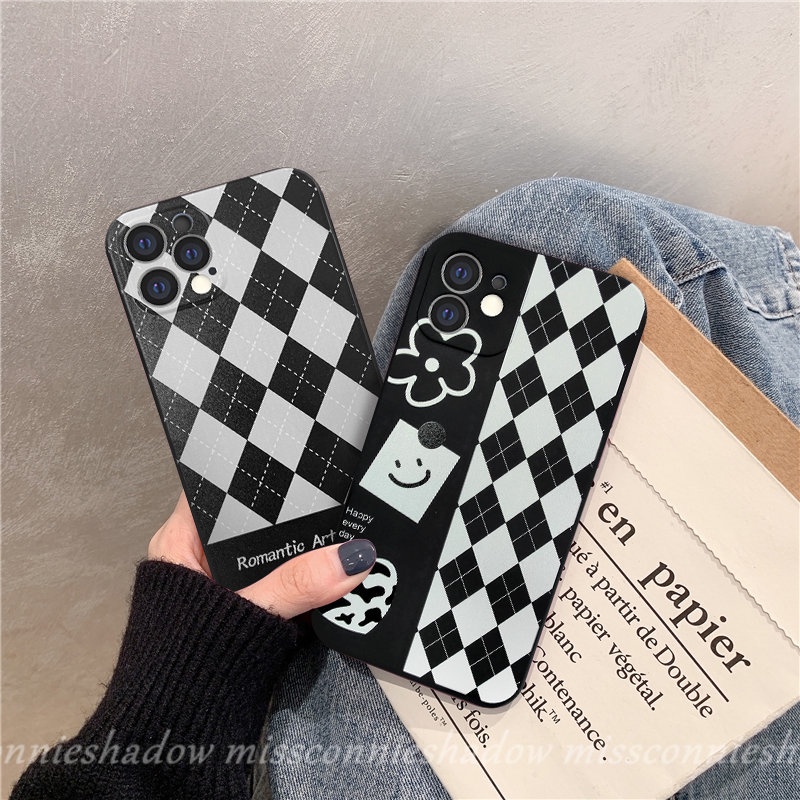 Luxury Lattice Case Infinix Hot9 10 12 11 Play Smart5 4 6 Plus Note 11 12pro 12 G96 8 12 2023 Hot 10Lite 11s 20s 11 9 8 12 12i 20 10t 10s Smiley Flower Couple Matte Lembut Sarung