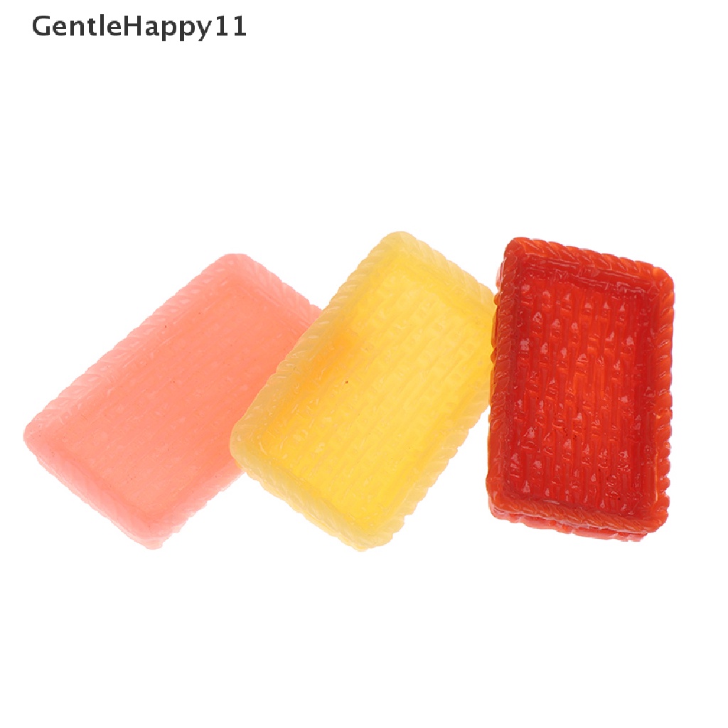 Gentlehappy 10pcs1per12rumah Boneka Miniatur Piring Keranjang Simulasi Tray Boneka Dekorasi Dapur id