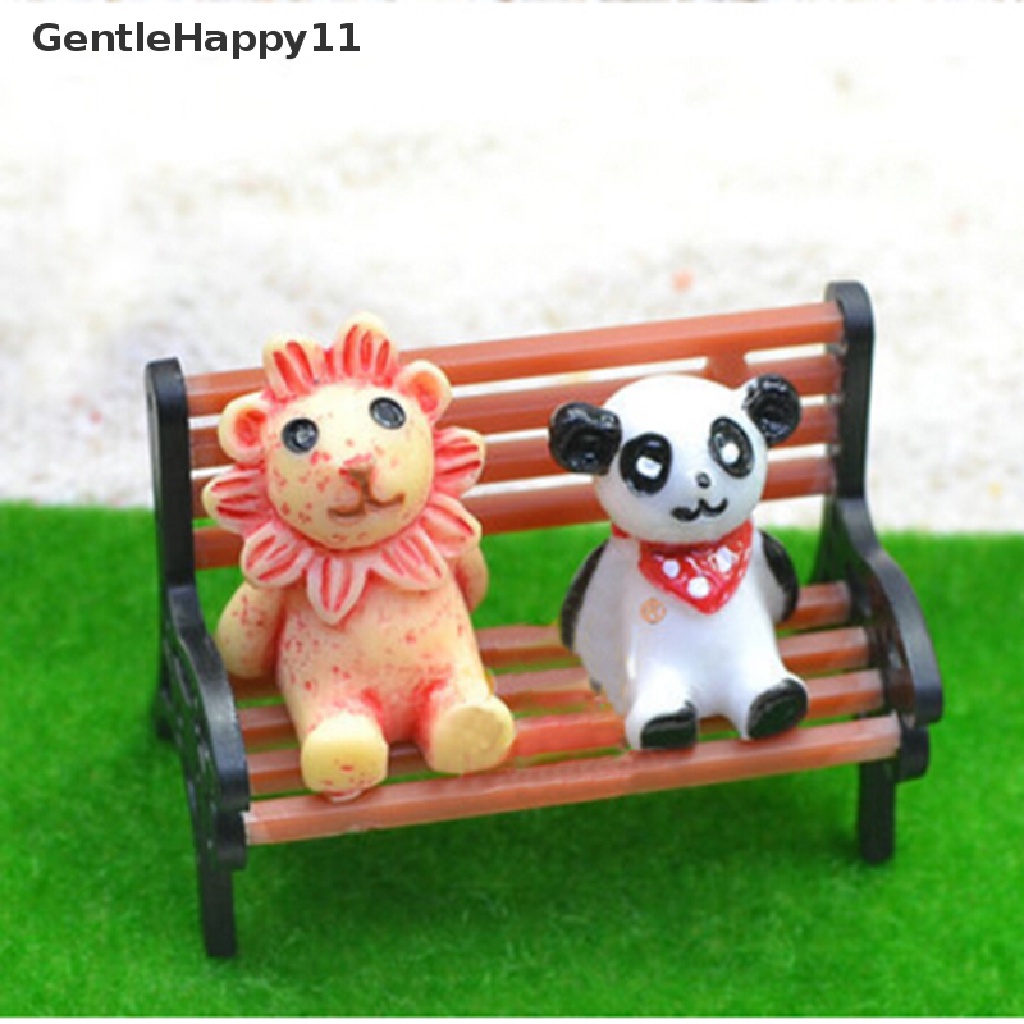 Gentlehappy Ornamen Taman Mini Miniatur Taman Bangku Kerajinan Dekorasi Rumah Boneka Peri Outdoor id