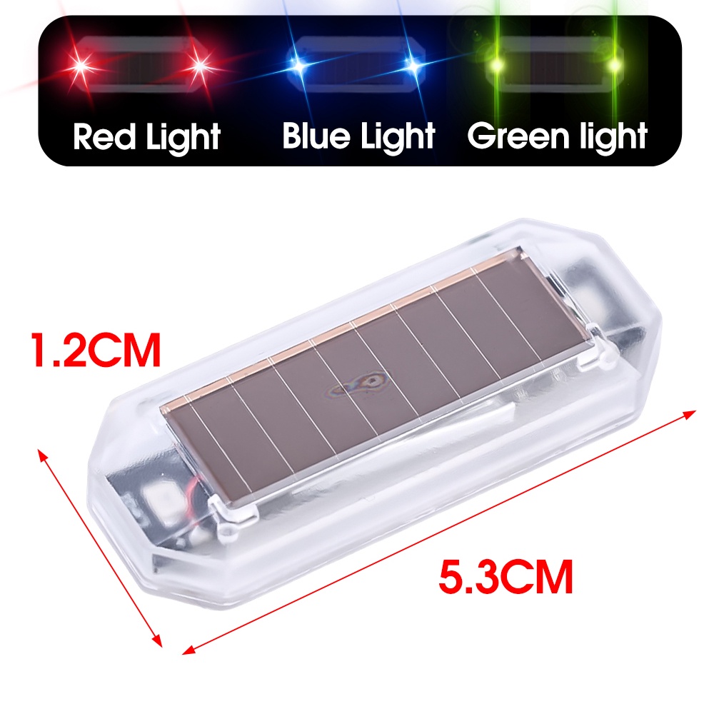 Mobil Mini Solar Peringatan Cahaya Multicolor LED Smart Charging Light Motor Self-Adhesive Anti-Rear Strobo Elektrik Kendaraan Sepeda Tail Light Malam Ride Aksesoris