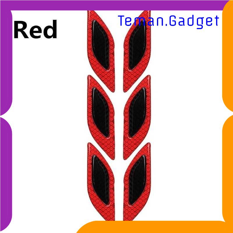 TG - OTO LARATH Carbon Fiber Car Sticker Auto Warning Decal Strips 6PCS - 1183