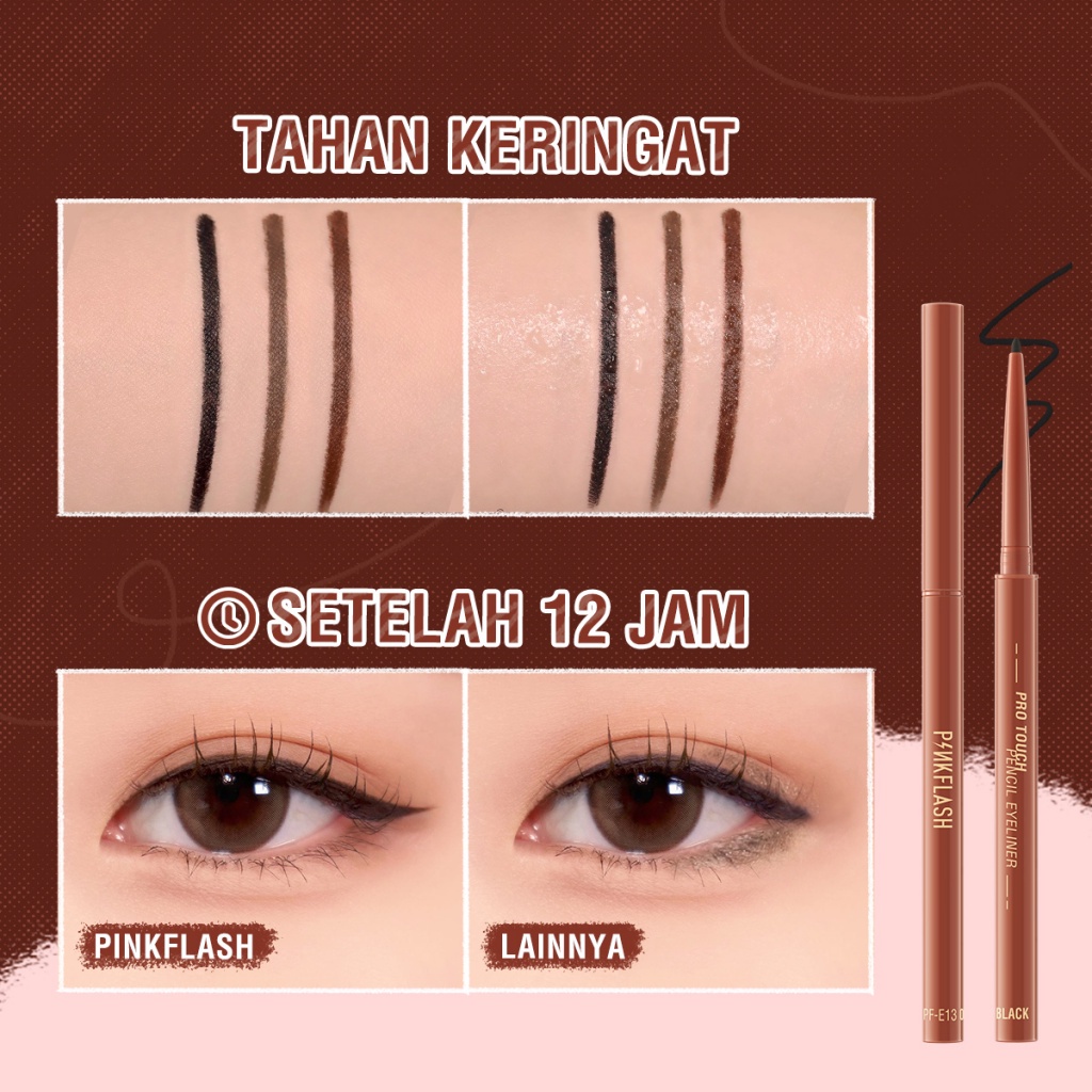 PINKFLASH Waterproof Eyeliner Smooth Gel Eyeliner High Pigmented Smudge-proof Long Lasting Eyeliner Pen