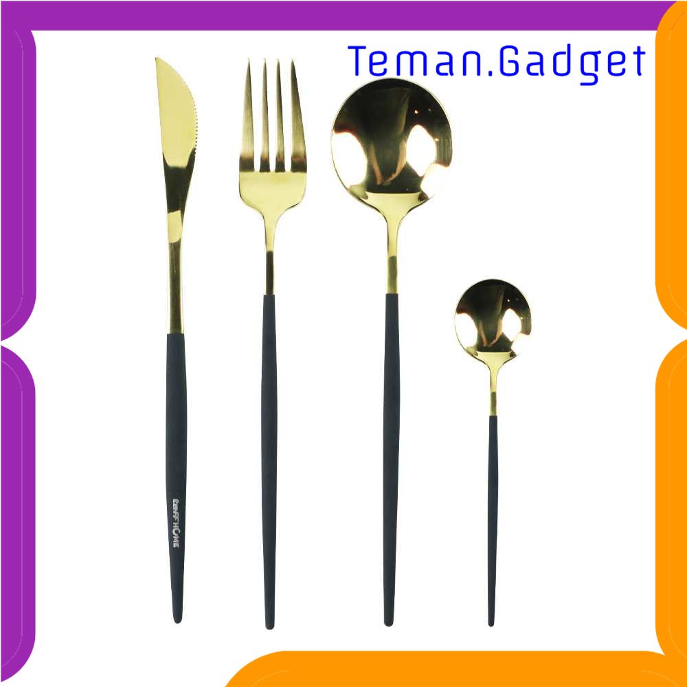 TG - DPR TaffHOME Cutlery Set Alat Makan Sendok Garpu Stainless Steel 24 PCS - TW873