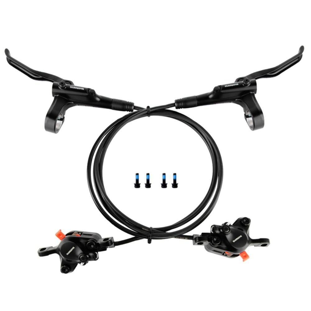 Lanfy Sepeda Paket Rem Cakram Hidrolik Rem Aksesoris Rem Hidrolik Depan Belakang 2pispot 3jari Baja Kompatibel 160mm RT56 BL-MT200 Tuas Rem Avid